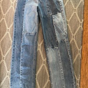 patched jeans from pacsun never worn